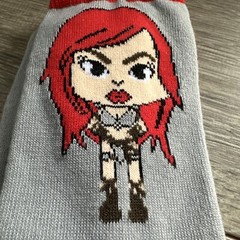Red Sonja – 2 Pair Of Crew Socks – New