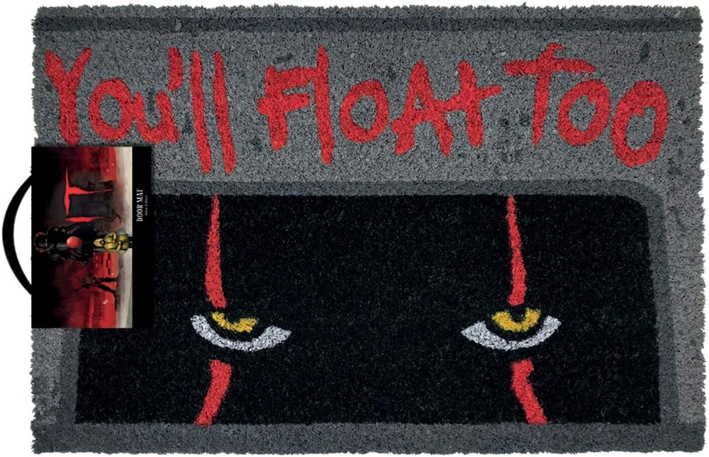 IT PENNYWISE YOU’LL FLOAT TOO MAT DOORMAT 60 X 40 CM COIR PVC BACK HORROR