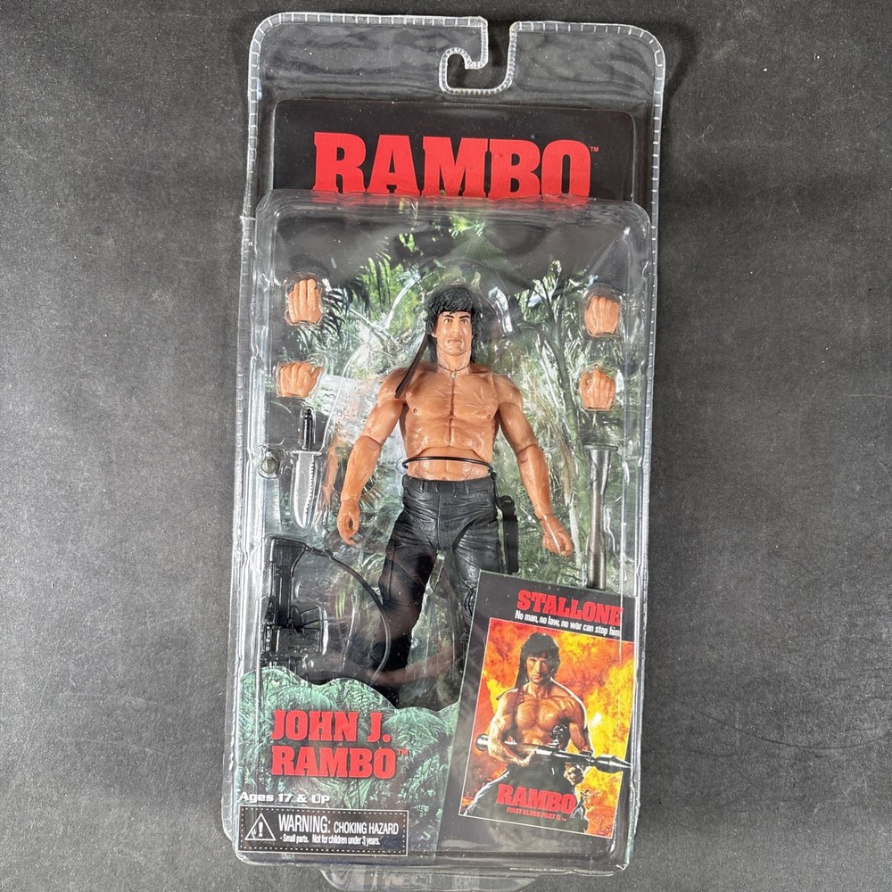 JOHN J RAMBO ACTION FIGURE NECA AUTHENTIC REEL TOYS FIRST BLOOD NEW