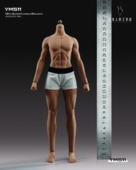 YM511 1/6 Male Standard Seamless Body Silicone Flexible Suntan 12”Action Figure
