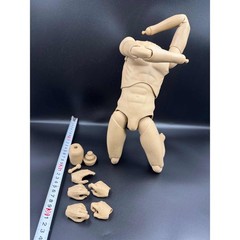 1:4 Scale Flexible Nude Male Figure Body Fit Custom Head Sculpt DIY Collectible