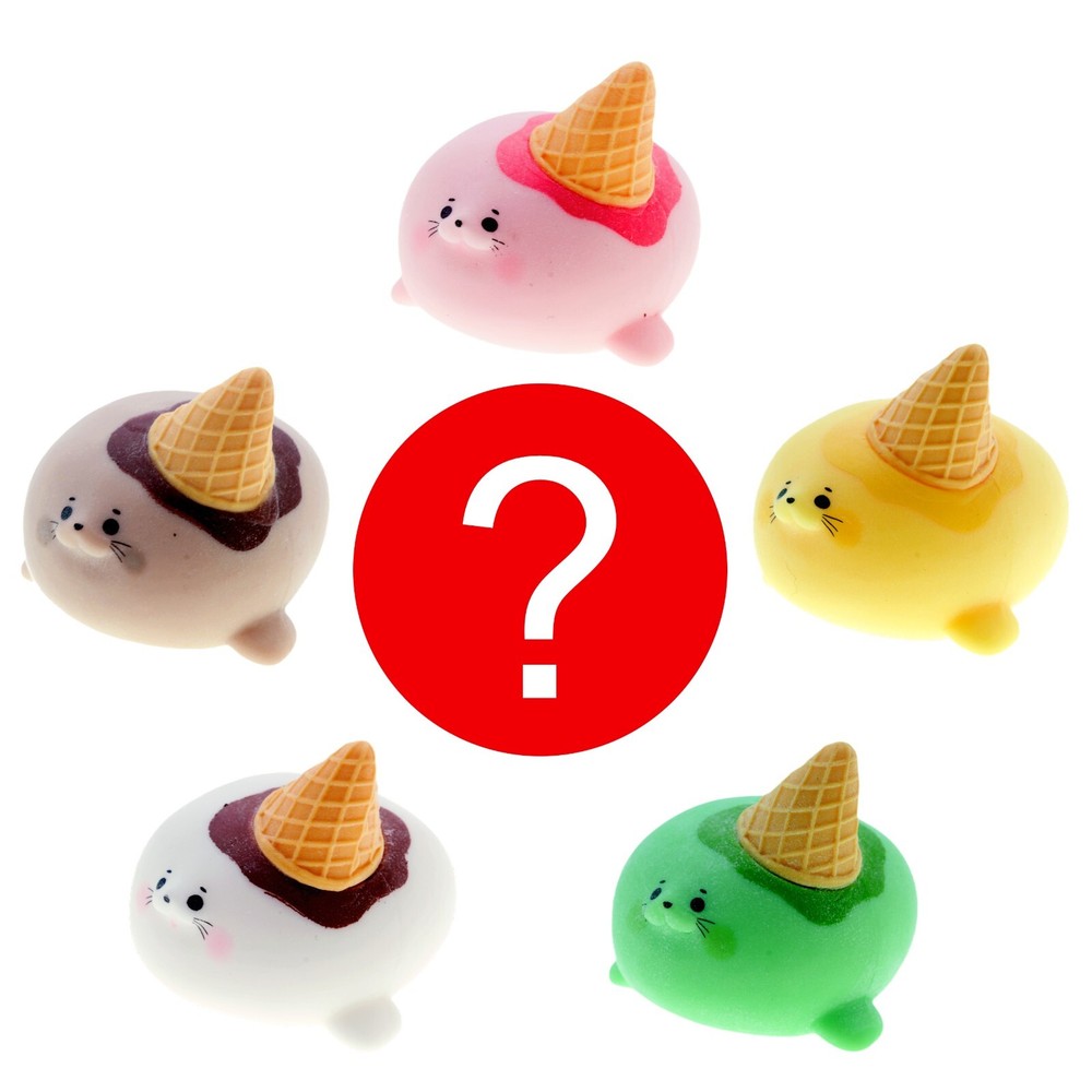 Japanese Blind Box Capsule Ice Cream Seal Toy 1 Random Cute Squeeze Figure