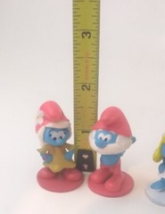 The Smurfs Figures Vintage Lot Of 4 PVC By Peyo 1.5 in. Tall