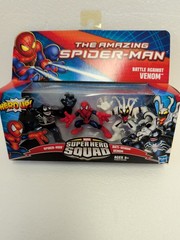 Marvel Super Hero Squad Battle Against Venom 3 Pack Spider-Man Anti-Venom (New)