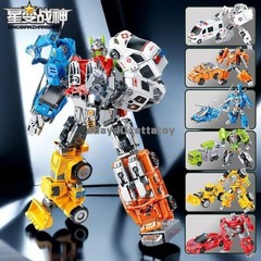 Transformation Robot 6 in 1 Combiner 10″ Action Figure Deformabl Toy Gift Boxed