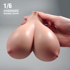 1:6 Suntan Super Large Breast Bust Kits Cover Fit 12” Female PH Action Figure