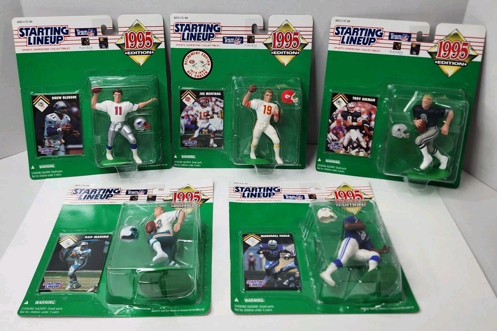 Starting Lineup [SLU] 1995 Edition Lot/Bundle – Montana/Faulk/Aikman/Marino/Etc.