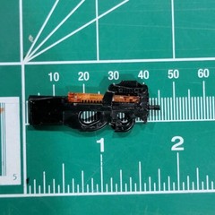 Custom Arsenal P90 resin black cast 1:12 clear orange magazine