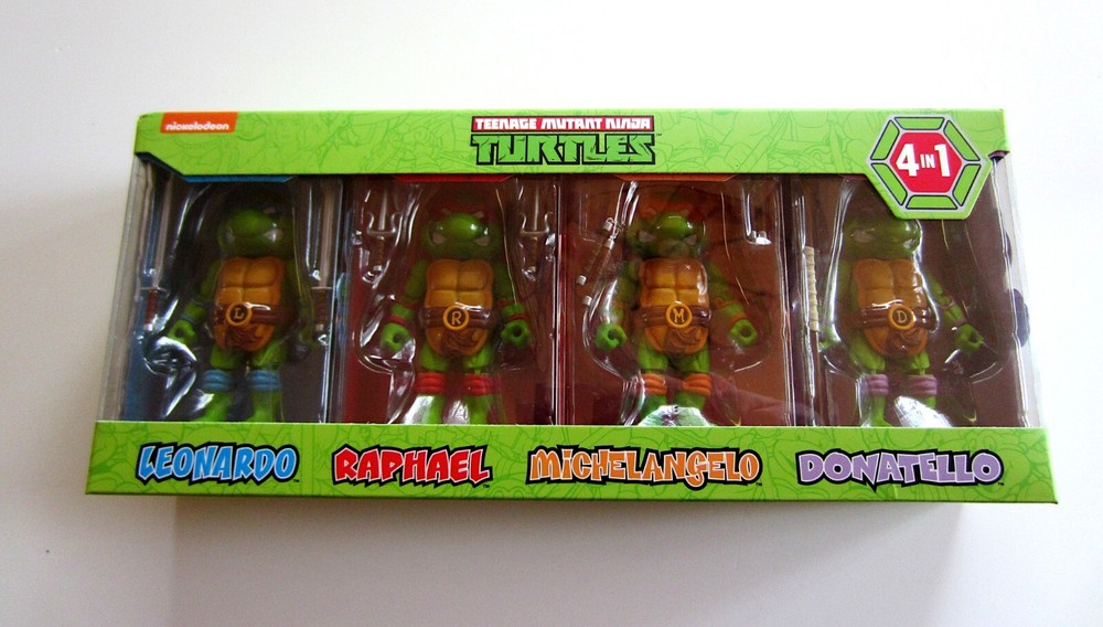 Teenage Mutant Ninja Turtles 2016 Herocross Mini Metal Action Figures 4in1 TMNT