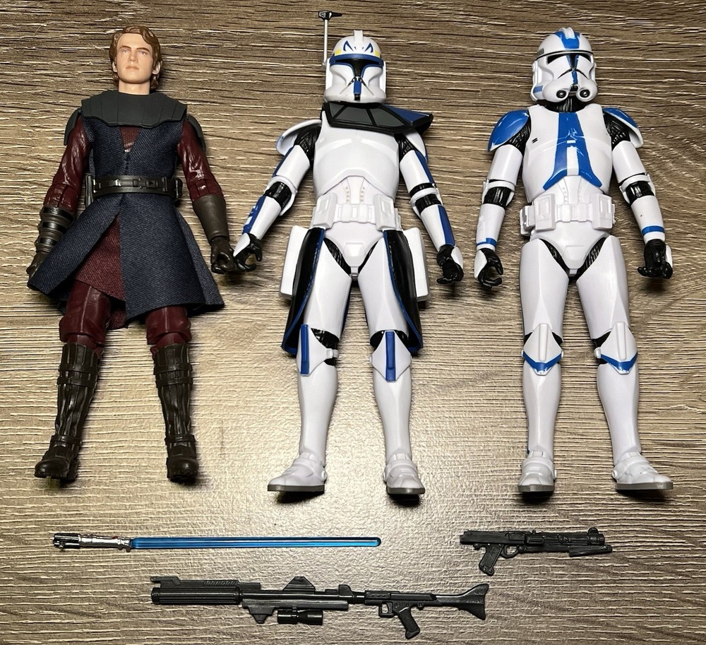 Hasbro Star Wars Black Series Ashoka Show Anakin Skywalker Rex Trooper Lot Loose
