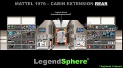 Cabin Extension – Command/Engine Module Bulkheads | 1976 Mattel Space 1999 Eagle