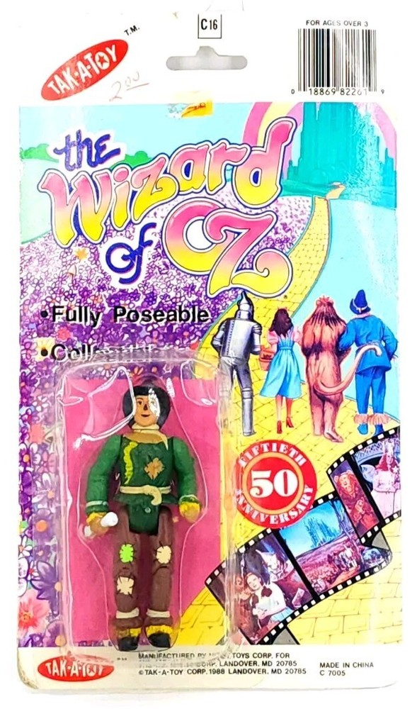 Vintage Wizard Of Oz 50th Anniversary Scaeecrow Action Figure (1988) NIB Takatoy