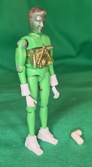 Micronauts Opaque Green Time Traveler Figure Complete Vintage Mego