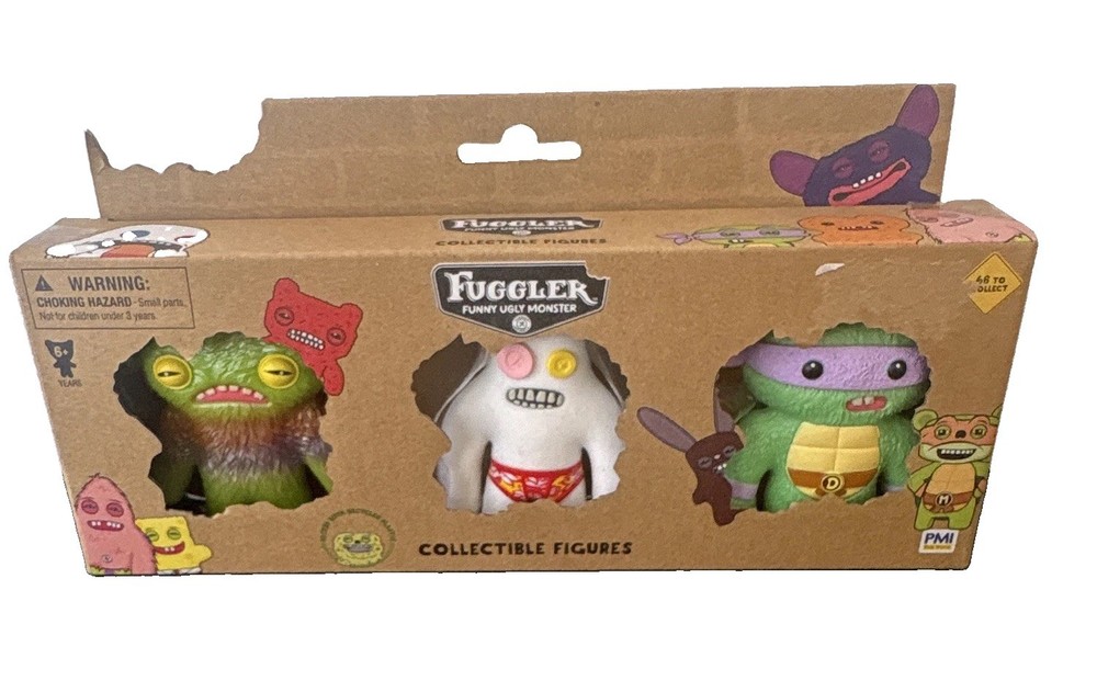 Fuggler Collectible Figures Set 3-Pack Ugly Monsters TMNT Multicolor Ages 6+