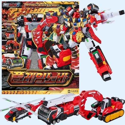 Metal Cardbot FLAMENOVA Fire Car Transformer Robot Toy Figure 2025