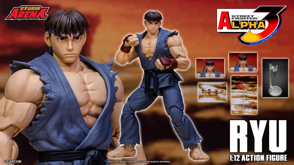 Storm Arena STREET FIGHTER ALPHA 3 RYU BLACK BBTS Exclusive Figure 1:12 Scale