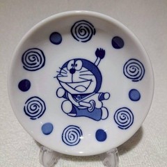 Gosu Old Indigo Dyeing Doraemon Tableware, Set of 4 Small Plates, Full Comp