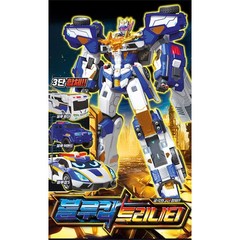 Metal Card Bot S Blue Cop Trinity Transforming Korean Anime Robot Toy