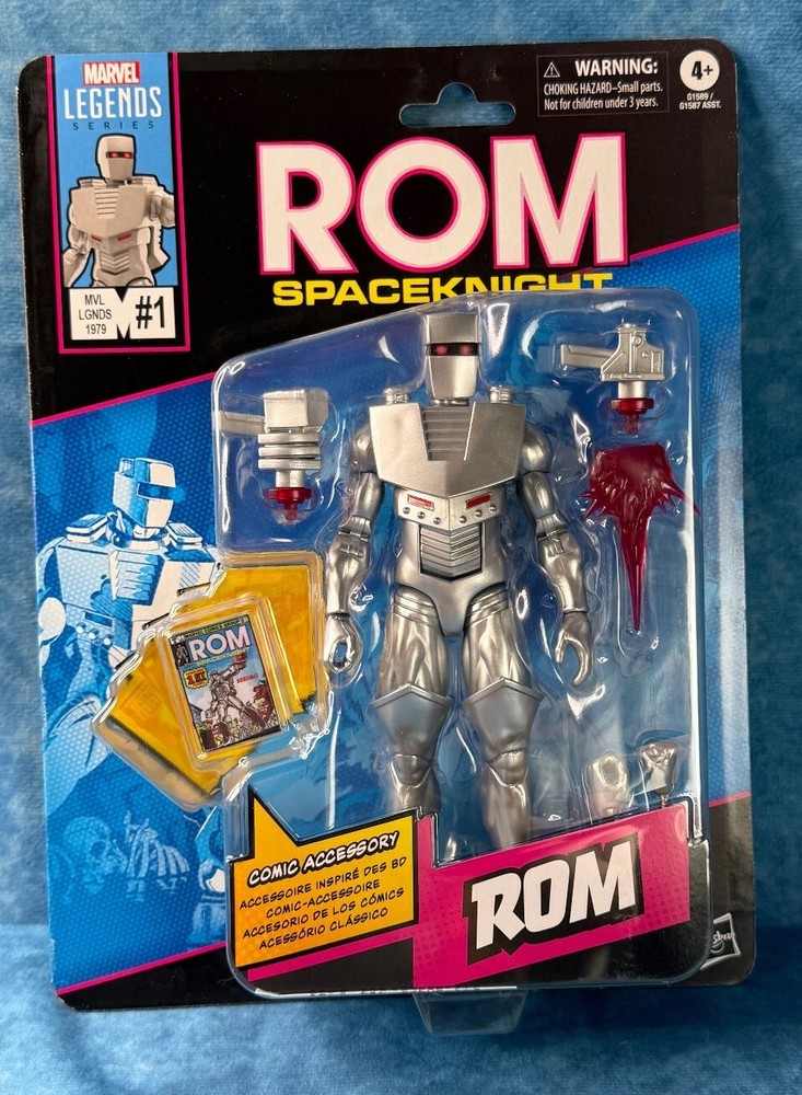 Hasbro Marvel Legends Rom #1 1979 Spaceknight 6″ Figure W/ Comic Prop