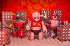 Mazinger Z Mechanical Beasts Set 1 BRICKROID 3 Figure Garada Abdullah King Dan