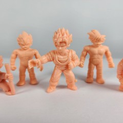 Lot of 5 Dragon Ball Z DBZ Flesh Color Japanese Keshi Mini Figures Keshigomu
