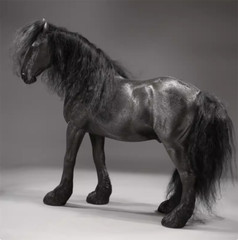 Mrz 1/6 Shire Horse Model Simulation Animal Steed Ornament Toys NEW Gifts