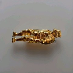 Vintage 24k Gold Guilded Teenage Mutant Ninja Turtle Leonardo Collectable