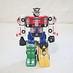 Bandai 1997 Power Rangers 5″ Carranger DX VRV Megazord (READ, wear, incomplete)