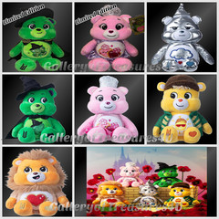 Care Bears x Wicked Grumpy Tin Man Good Luck Elphaba Glinda Scarecrow Lion Plush