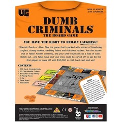 Dumb Criminals – Trivia Crime Board Game for Family, Adults, and Children (2-4 P