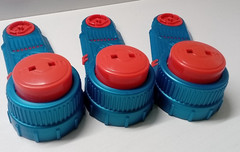 3 Akedo Ultimate Arcade Warriors Red/Blue Controller Base Button Bash Battle