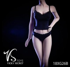 1/6 Female BLACK Tank top Panties underwear set for Kumik PHICEN hot toys ❶USA❶