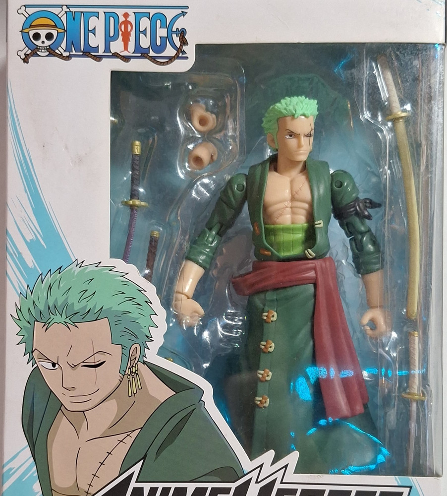 Bandai One Piece Roronoa Zoro Action Figure With Clothes Extra Hands Swords