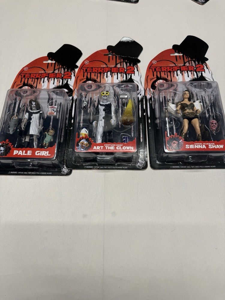 Terrifier 2 Trick or Treat Studios 5” Action Figure Lot Set of 3 Sealed