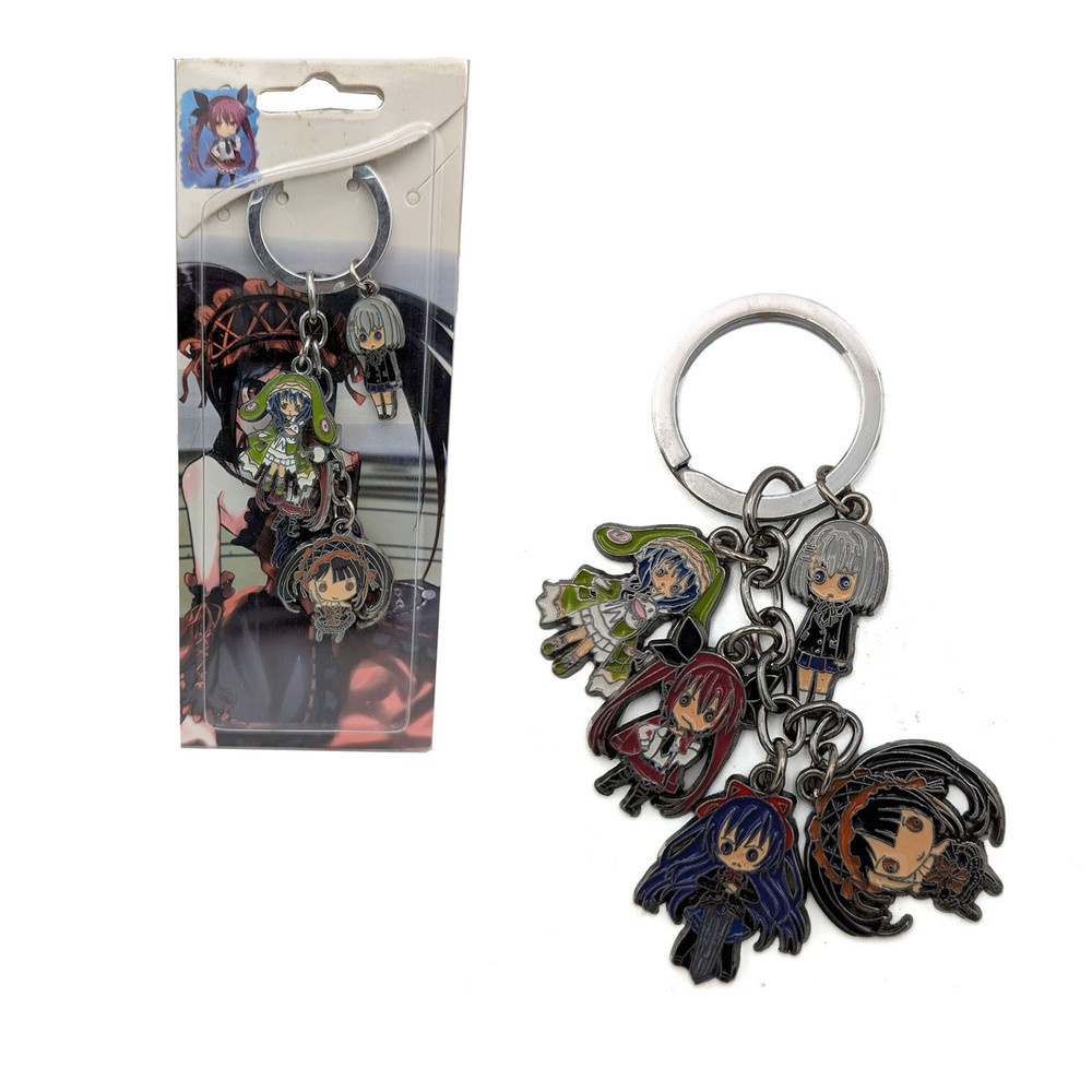KOTORI KURUMI ORIGAMI TOHKA & YOSHINO Date A Live 1.5 in. 5 Pcs. Key Chain Set