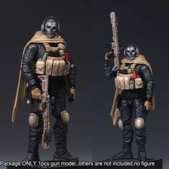 Premium Painted 1/18 Scale Gun Weapon Model For 3.75″ Action Figure