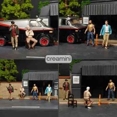 Collector’s Item / Limited Edition The A Team 1:64 Scale Hand Painted Figure Set