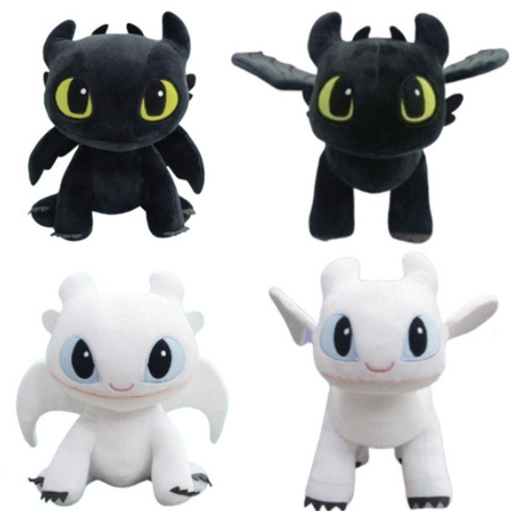 How To Train Your Dragon 3 Toothless Light Fury Keychain keyring Plush Doll 12cm