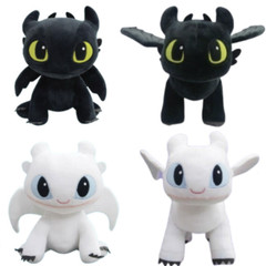 How To Train Your Dragon 3 Toothless Light Fury Keychain keyring Plush Doll 12cm