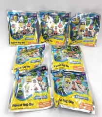 SpongeBob SquarePants 3 Packs! Monogram Figure Bag Clip Unopened Mystery Pack 7