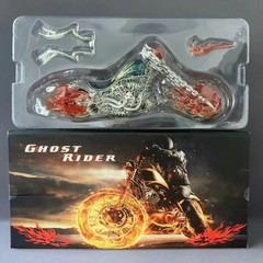 Ghost Rider Flame Motorcycle Chassis Desktop Model Ornament Boxed Figurines Gift