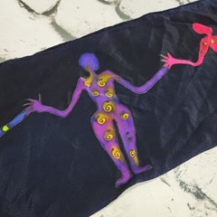Rainbow Art Community Tribal Scarf Unsex One Size Silky Feel 50″ X 7.5″