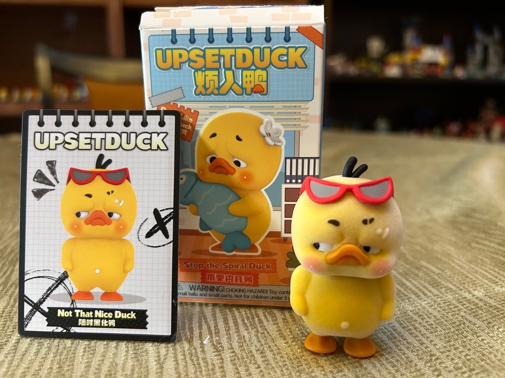 New Upsetduck Stop the Spiral Duck Blind Box Mini Figure- Not That Nice Duck