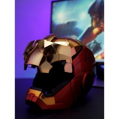 US STOCK Golden MK5 Iron Man Helmet AUTOKING Wearable Voice-control Cosplay Mask
