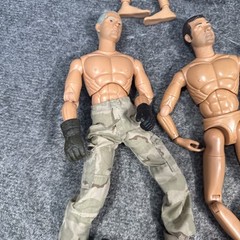 Lot of 6 Vtg 12” Army Military GI Joe Dolls Figures Soldiers With Clothes Guns