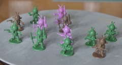 Rare Set of 12 original GIANT brand plastic ALIEN space figures – all poses
