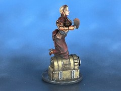 Action Figure Girl with a fan Collectible Miniature Painted 1/32 scale 60mm