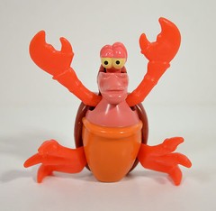 RARE 1998 Sebastian 3″ McDonald’s EUROPE Action Figure Disney Little Mermaid
