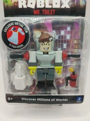 2021 Release Roblox Mr. Toilet 3” Core Figure w/ Virtual Code Damaged Box
