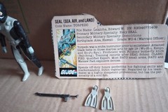 GI Joe Torpedo Action Figure With File Card Weapon Flippers Hasbro 1983 VTG G.I.